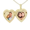 thumbnail image 5 of PicturesOnGold.com Solid 14K Yellow Gold "Butterfly" Heart Locket 3/4 Inch X 3/4 Inch, 5 of 5