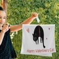 thumbnail image 6 of SKYSONIC 2 Pack Happy Valentines Cat Hand Towels, Black Kitten Heart Balloon Kitchen Towel Ultra Soft and Absorbent,Decorative Fingertip Face Towel for Bathroom Hotel, 28.3"x 14.4", 6 of 6