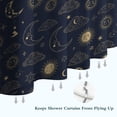 thumbnail image 6 of Blue Sun Moon Cloud Star Comet Pattern Shower Curtain 36"x72" ,Bathroom Decorative Shower Curtains Set with 12 Hooks,Modern Waterproof Washable Shower Curtain, 6 of 6