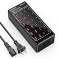 thumbnail image 1 of Cargador USB, bloque de cargador USB C, 100 W (20 A), 24 puertos, múltiples USB, cargador de pared,, 1 of 9
