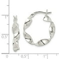 thumbnail image 2 of FB Jewels Sterling Silver Twisted Hoop Earrings, 2 of 2