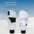 thumbnail image 6 of CUZIBR Mittens For Women Fuzzy Lined Windproof Waterproof Solid Touchscreen Glove Snowboarding Ski Handwear For Cycling Running Outdoor Activities, 6 of 7