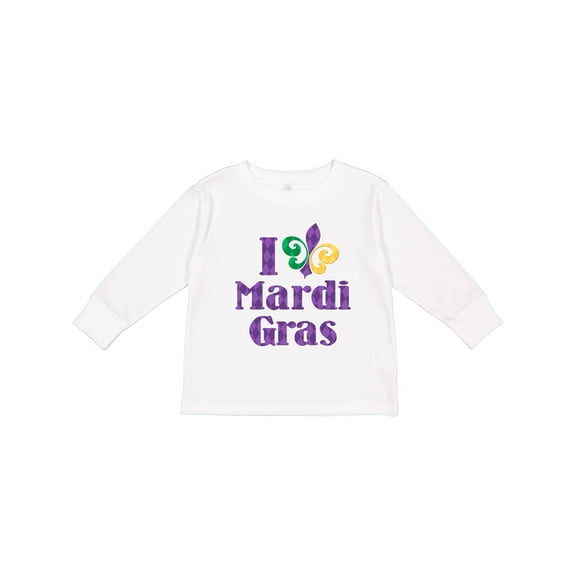 Inktastic I Love Mardi Gras Boys or Girls Long Sleeve Toddler T-Shirt