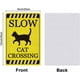 thumbnail image 2 of Letrero de hojalata con diseño de gato negro, estilo vintage, con recordatorios de gatos, retro, de metal lento, para pared, de hierro, de aluminio., 2 of 9