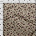 thumbnail image 3 of oneOone Georgette Viscose Brown Fabric Florals Craft Projects Decor Fabric Printed By The Yard 42 Inch Wide, 3 of 5