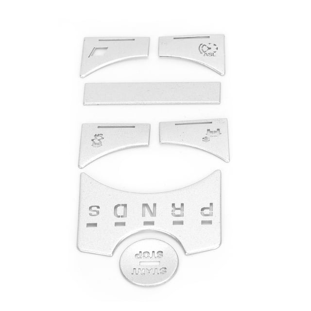 Gear Shifter Panel Button Cover, Reliable Sturdy Silver Panel Button Sticker Aluminium Alloy 7pcs for
