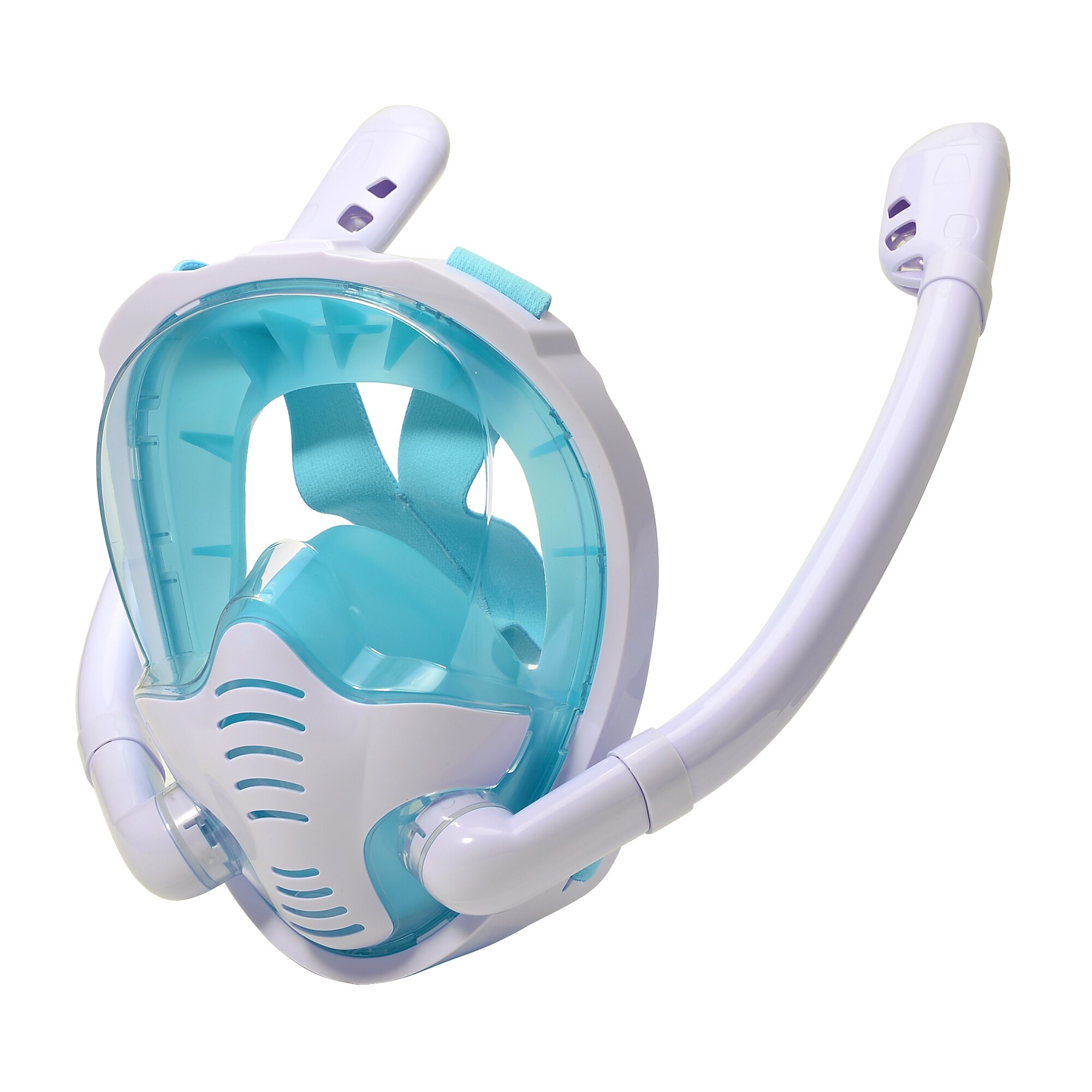 Snorkel Mask Upgrade Full Face Snorkel Mask with 2 Breathing Tubes,Snorkeling Gear for Adults