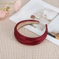 thumbnail image 3 of Unique Bargains 1 Pc Headband Wide Satin Hair Accessories Wine Red, 3 of 5