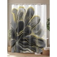 thumbnail image 4 of Fsddascl Black Grey Shower Curtain Set - 48" x 72" Washable Bathtub Curtain with 12 Hooks, Vintage Gold Ink Floral Chinese Painting Waterproof Fabric Stall Shower Curtains for Bathroom/Bathtub Décor, 4 of 6