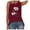 Red, variant on Ichuanyi Women Casual Fashion Printed Sleeveless Top Blouse Tank Camisole