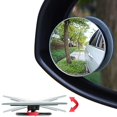 thumbnail image 2 of 2pcs Car Rearview Mirror Round Mirror Reflective Blind Spot Adjustable 360 Degree Borderless Auxiliary Blind Spot Mirror, 2 of 3