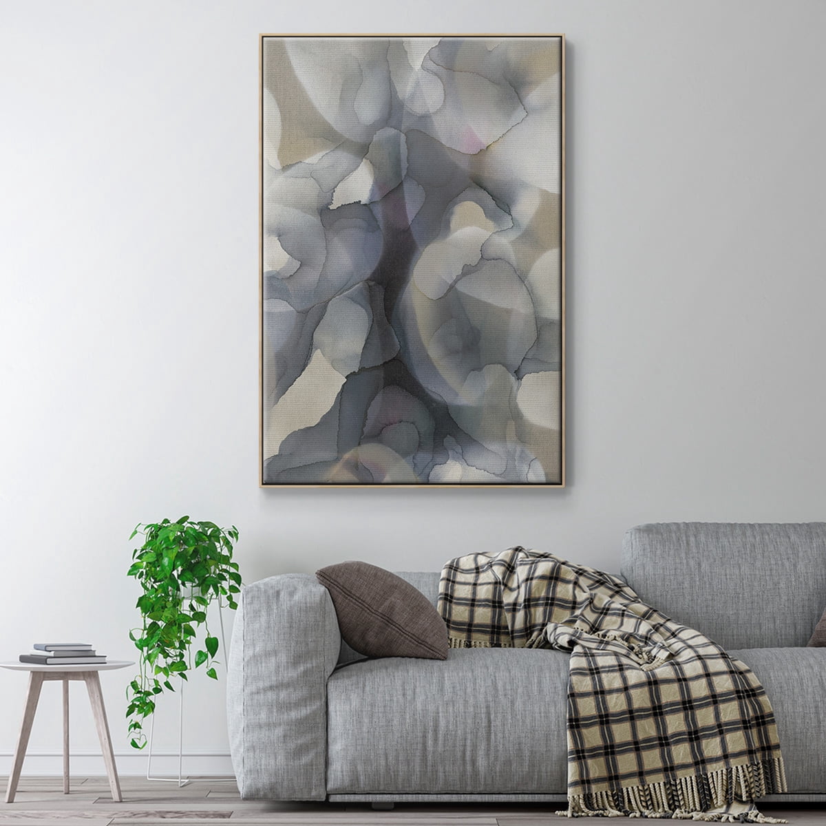 Heavy Weather Framed Premium Gallery Wrapped Canvas - Ready to Hang - 17 x 25 - Natural Wood Floating Frame