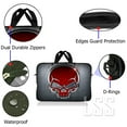 thumbnail image 2 of LSS 10.2 inch Laptop Sleeve Bag Carrying Case Pouch with Handle for 8" 8.9" 9" 10" 10.2" Apple MacBook, Acer, Dell, Hp, Silver Red Skull, 2 of 3