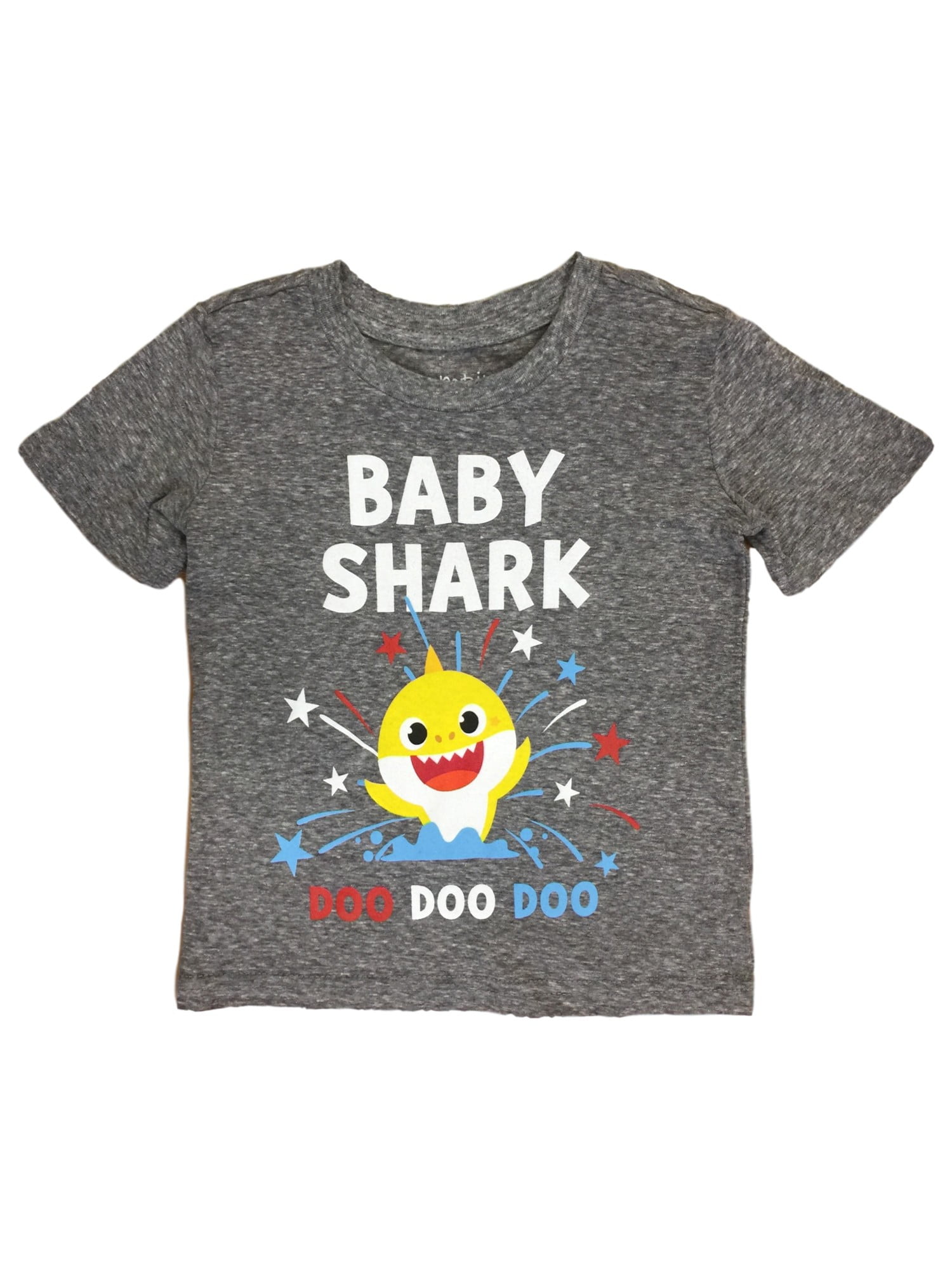 Baby Shark Jumping Beans Baby Shark Toddler Boys Gray Short Sleeve