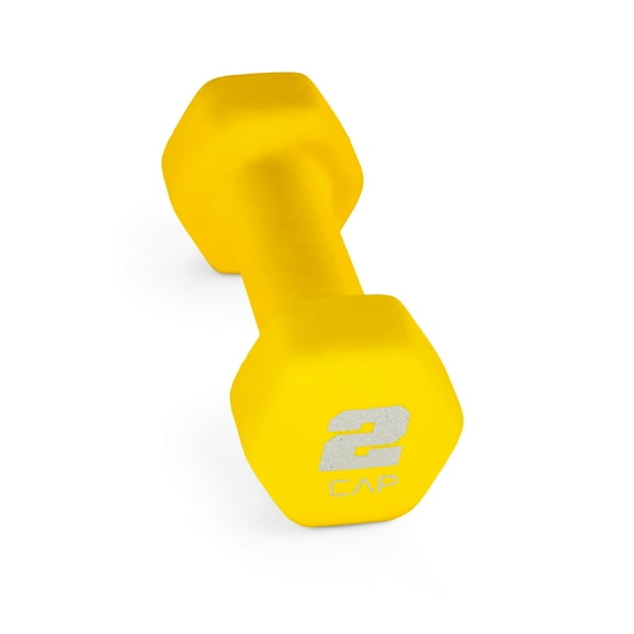 CAP, 2lb Neoprene Dumbbell, Yellow, Single