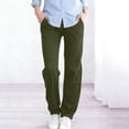 thumbnail image 4 of Elastic Waist Jeans For Women，High Waisted Pull On Denim Pants Wide Leg & Breezy Jeans Straight Leg Denim Pants Tummy Control Denim Pants Sweatpants Jeans For Women Soft Jeans Women, 4 of 4