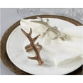 thumbnail image 5 of Fennco Styles Rustic Antler Design Aluminum Branch Napkin Rings, Set of 4, 5 of 5