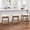 Cream, variant on Carolayne 24 Inch Counter Height Bar Stools Set of 3, Upholstered Saddle Seat with Solid Rubber Wood Legs for Kitchen Island, Cream Linen