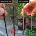 thumbnail image 4 of Estaca de fijación para mantillo, 50 estacas de jardín en forma de U, para cubierta antimalezas, estacas de camping, valla de jardín, 150 mm de largo, 25 mm de ancho, 3 mm de diámetro, 4 of 5