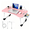 Pink, variant on Oversized Foldable Laptop Bed Desk with Cup Holder Drawer USB Ports Fan and LED Lamp Portable Bed Tray Table for Eating Reading Working and Studying,Pink