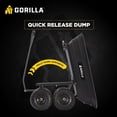 thumbnail image 3 of Gorilla Carts 4 Cu Ft Poly Garden Dump Cart with Quick-Release, 600 lb Capacity, Black, 3 of 9