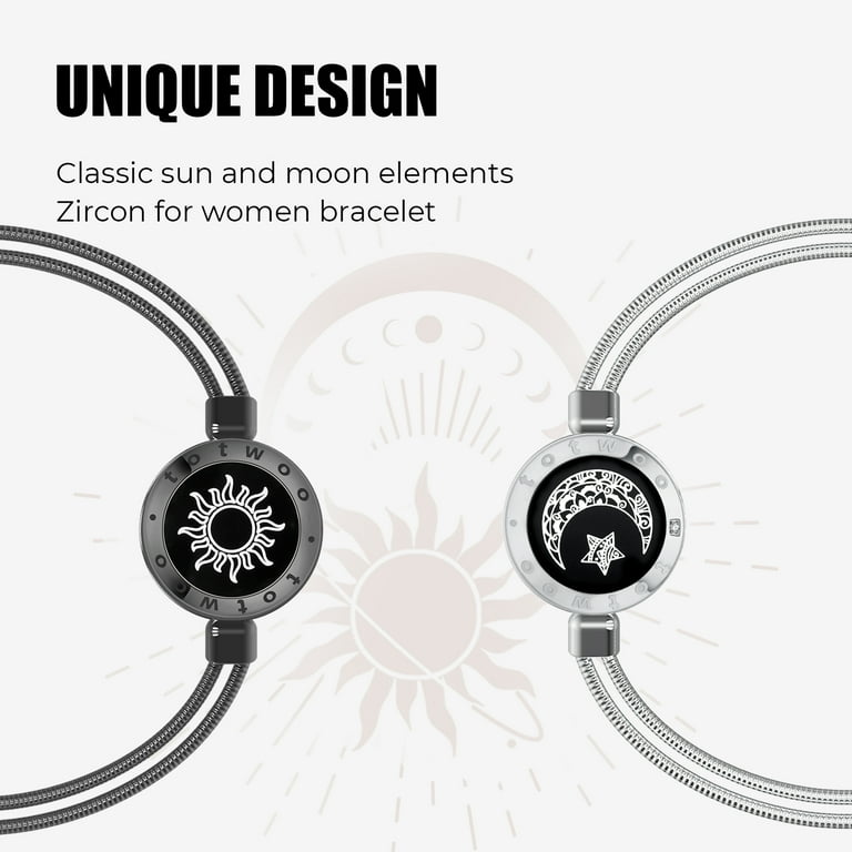Totwoo Light up&Vibrate Bracelets for Couples, Long Distance