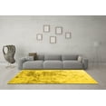 thumbnail image 3 of Ahgly Company Indoor Square Solid Yellow Modern Area Rugs, 5' Square, 3 of 4