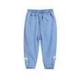 thumbnail image 1 of Odeerbi 1-6 Años Niñas Pantalón Vaquero Con Pajarita Y Cintura Elástica Vaquero Holgado Pantalón de Pata Ancha Vaquero Holgado, 1 of 3