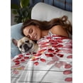 thumbnail image 3 of Red Eucalyptus Leaves Queen Size Flat Sheet, Wrinkleproof & Fadeproof Cooling Flat Bed Sheet Only, Summer Botanical Weeping Wooden Breathable Soft Bedding Top Sheets 90 x 102 Inches, 3 of 8