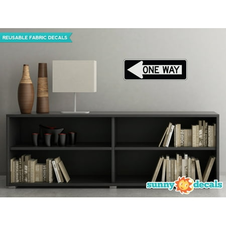 - One Way Sign Fabric Wall Decal - Traffic and Street Signs - 3 Sizes Available-Small/