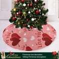 thumbnail image 6 of Coolnut Valentine's Day Tree Skirt Home Decoration Large Round Love Hearts Christmas Tree Skirt for Holiday Party Home Christmas Day Ornaments36", 6 of 6