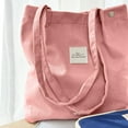 thumbnail image 4 of Wrapables Carry Joy Corduroy Tote Bag, Casual Shoulder Handbag, Light Pink, 4 of 4