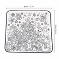 thumbnail image 4 of Christmas DIY Coloring Throw Blanket, Gingerbread Village Line Art with 24 Markers, Holiday Craft Blanket, 4 of 4