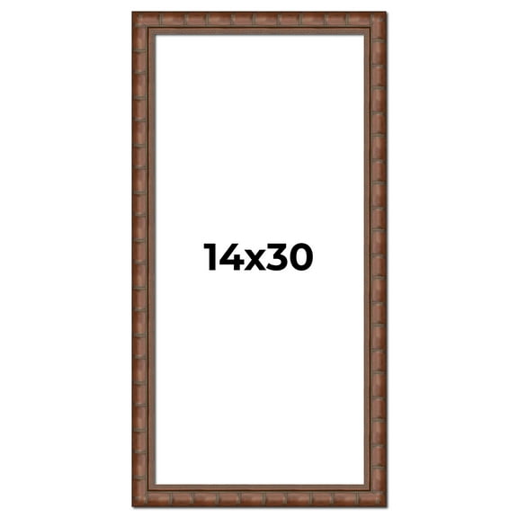 14x30 Dark Brown Bamboo Real Wood Picture Frame Width 1.5 inches | Interior Frame Depth 0.5 inches