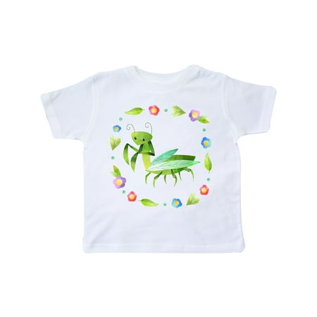 

Inktastic Praying Mantis with Flowers and Leaves Gift Toddler Boy or Toddler Girl T-Shirt