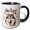 Black/White, variant on 3drose, Thanksgiving Malamute Dog Loves Thanksgiving Turkey, 11oz Mug