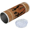 thumbnail image 5 of Myth 20 Oz Skinny Tumbler, Grunge Design Image of Greek Warriors Scene, Leak-Proof Straw Lid and Brush Vacuum Insulated for Outdoor Use, Cinnamon Persian Orange, 5 of 6