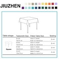 thumbnail image 7 of JIUZHEN Square Tablecloth - Waterproof and Spillproof Dining Room Washable Polyester Table Cloth for Dining Room, 30 x 30 Inch, Grey, 7 of 7