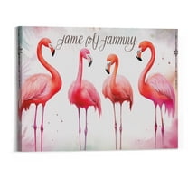 Creowell Pink Flamingo Wall Art God Says You Are Wall Decor Flower Summer Tropical Flamingos Rustic Pictures Canvas Prints Motivational Framed Modern Artwork for Home Living Room Bedroom 20x16inch