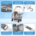 thumbnail image 3 of AMTPM Pet Carrier with Wheels for Cats, Cat Carrier with Telescopic Handle, Collapsible Rolling Pet Travel Bag Carrier for Airline Approved, 3 of 9