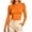 Orange, variant on Diufon Long Sleeve Crop Tops for Women Crewneck Going Out Slim Fitted Basic Shirts Fall Fashion Base-Layer Shirts