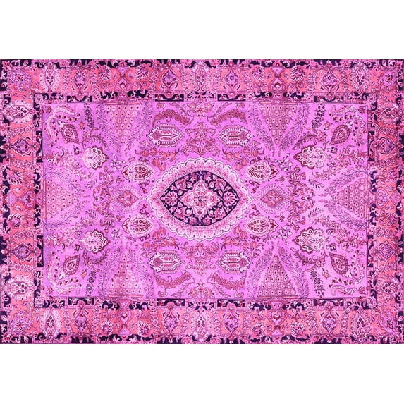 Ahgly Company Indoor Rectangle Persian Pink Traditional Area Rugs, 5' x 8'