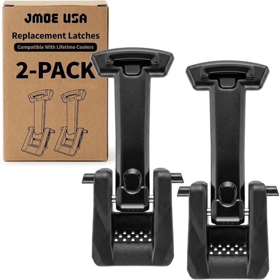 Jmoe USA Replacement Cooler Latches Compatible with Lifetime Coolers, Improved Rubber and Polymer Material | Lid Latch Set for Hard-Sided Cooler (2-Pack)