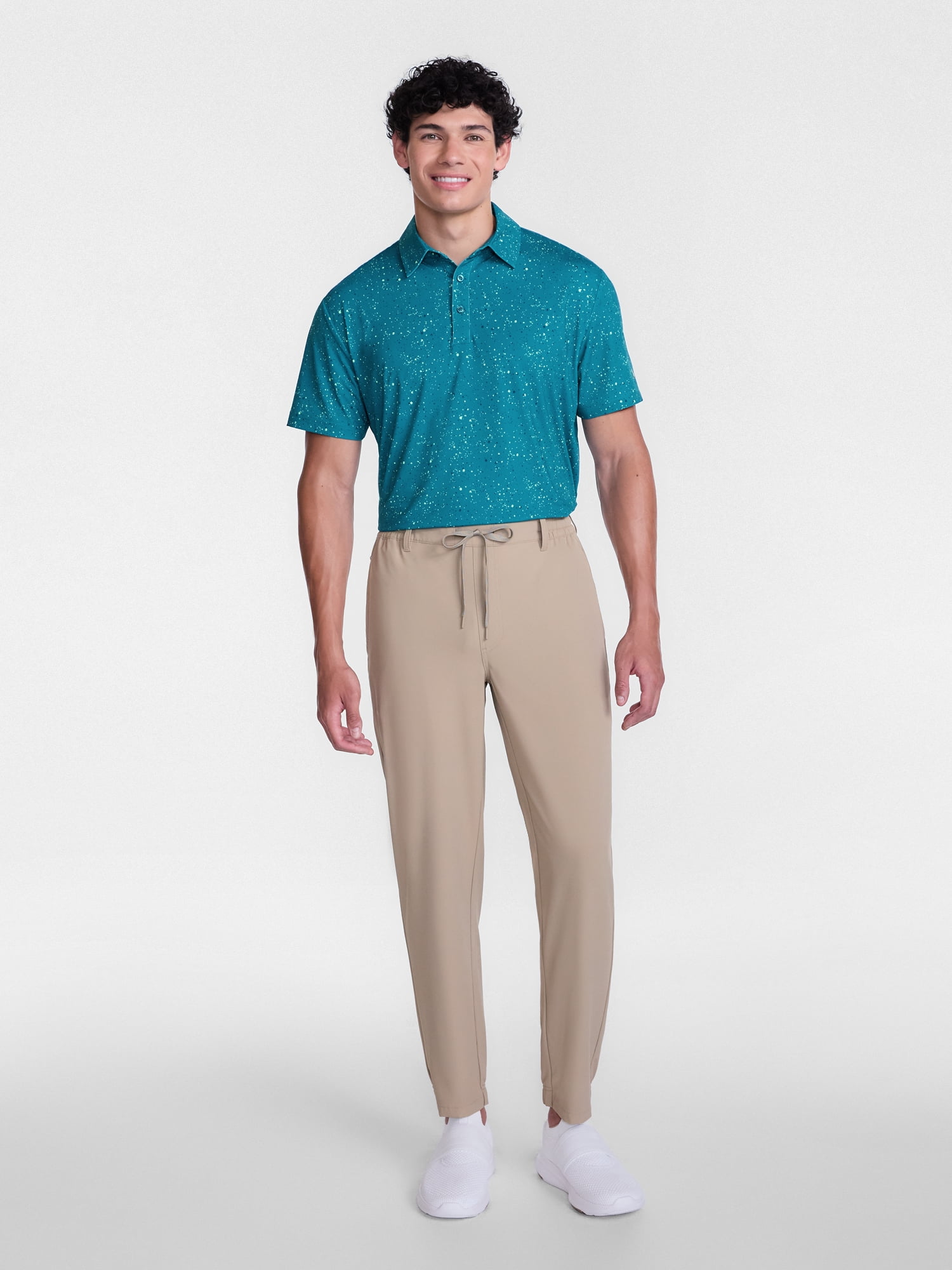 Birdie Bound Splatter Print Golf Polo Shirt, Men's Sizes XS-4XLT