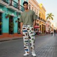 thumbnail image 4 of Men's pajama pants with cute camping bears and moose， soft home pajama pants， casual and comfortable loose fit pajama pants， elastic waistband， the ideal gift for birthdays and holidays., 4 of 10