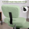 thumbnail image 2 of Waleaf Ergonomic Cross Legged Chair, 360° Swivel Height Adjustable Desk Chair with Wheels for ADHD,Teddy Fabric and Lumbar Support, 2 of 7