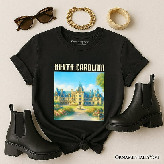 Elegant Biltmore Estate North Carolina State T-Shirt, Asheville Landmark Tee and Heritage Souvenir