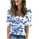 thumbnail image 1 of Camisetas de Manga Corta con Cuello en V Impresas, Camisetas Ligeras Y Elegantes con Cuello en V de las Mujeres, 1 of 5