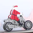 thumbnail image 2 of justharion Santa Claus Motorcycle Three-dimensional Greeting Card Unique Christmas Present Creative 3D Christmas Day Card with Pretty Shape for Birthday Wedding Christmas, 2 of 9