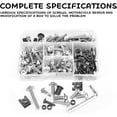 thumbnail image 3 of Yazoeia 195PCS Motorcycle Fairing Bolt Kit, M5 M6 Aluminum Motor Windscreen Screws Fasteners Fairing Bolts Nut Clips Mounting Washers Nuts Screws Assortment, Universal for Motor, Sport CJC912-116194, 3 of 6